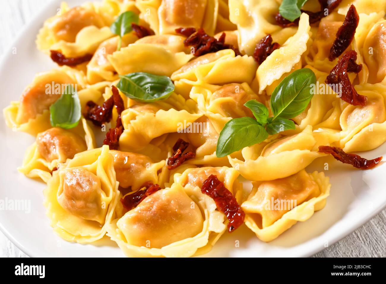 italian tortellini with sun dried tomatoes and ricotta cheese filling