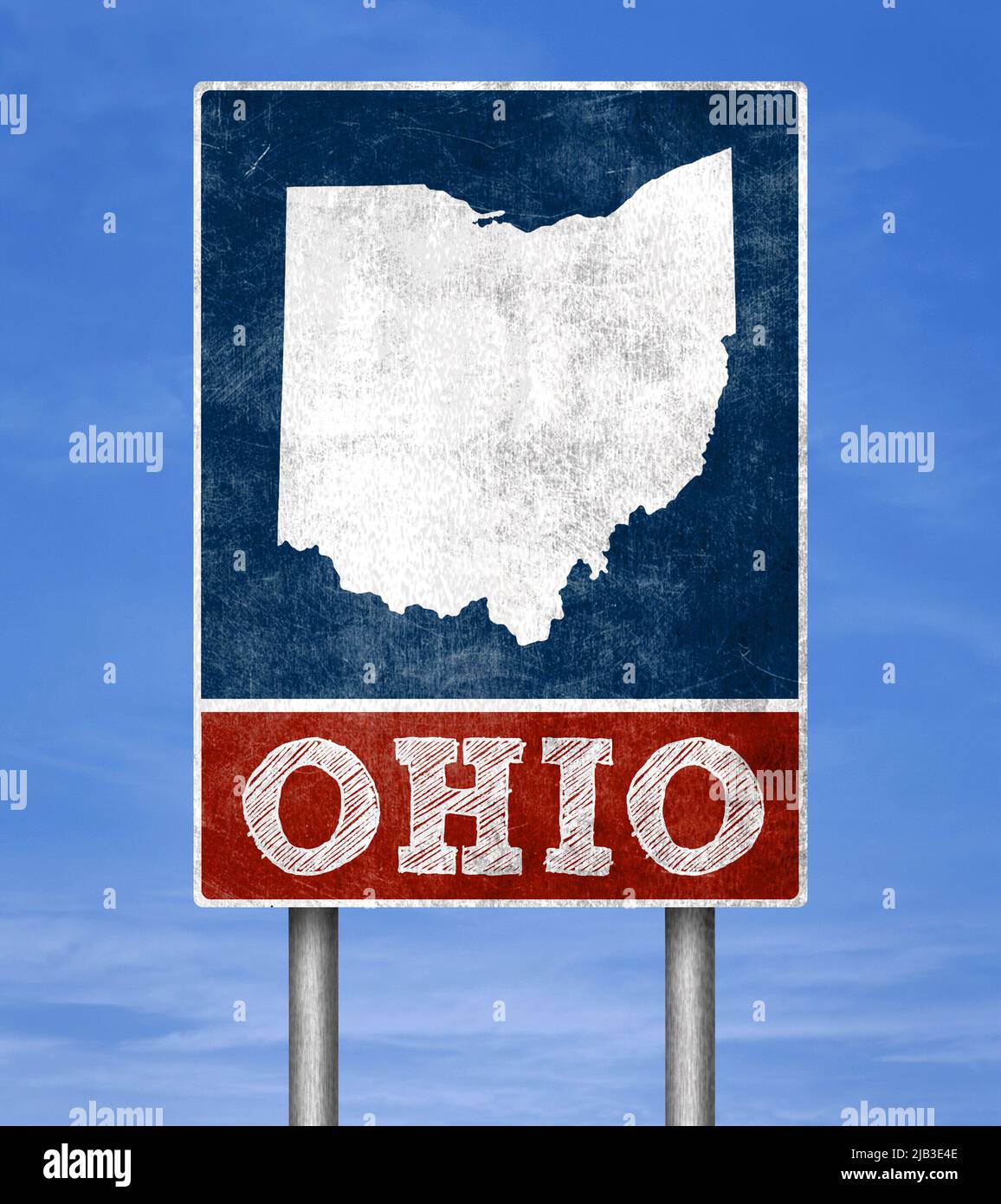 Ohio map hi-res stock photography and images - Alamy