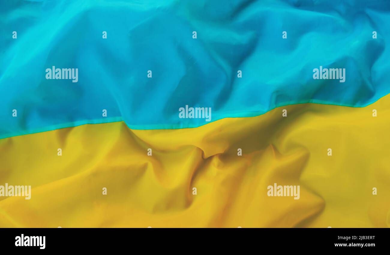 Satin texture ukrainian flag hi-res stock photography and images - Alamy