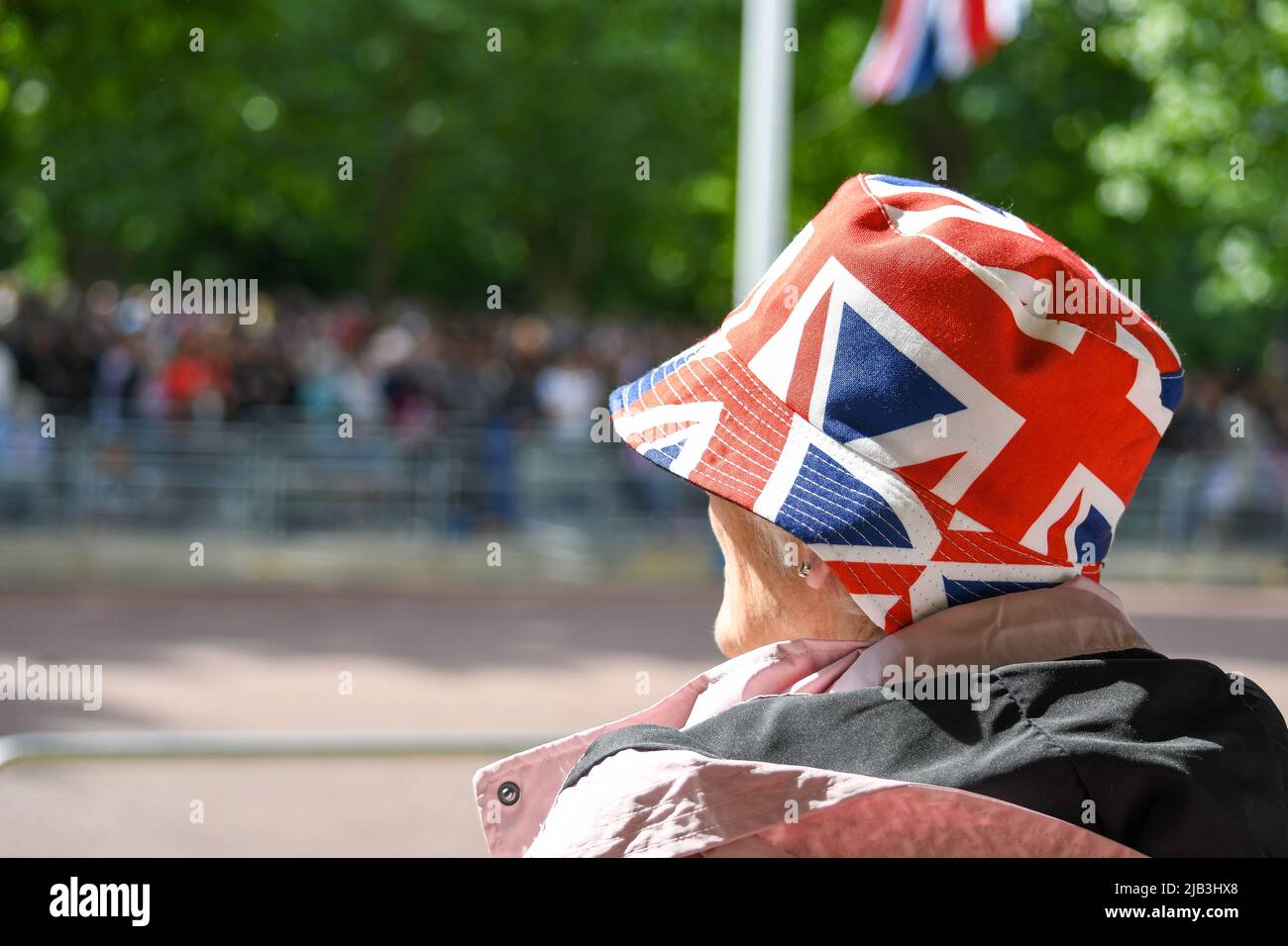 London Uk 2nd Jun 22 Trooping The Colour Along The Mall The Crowds Were Amazing At