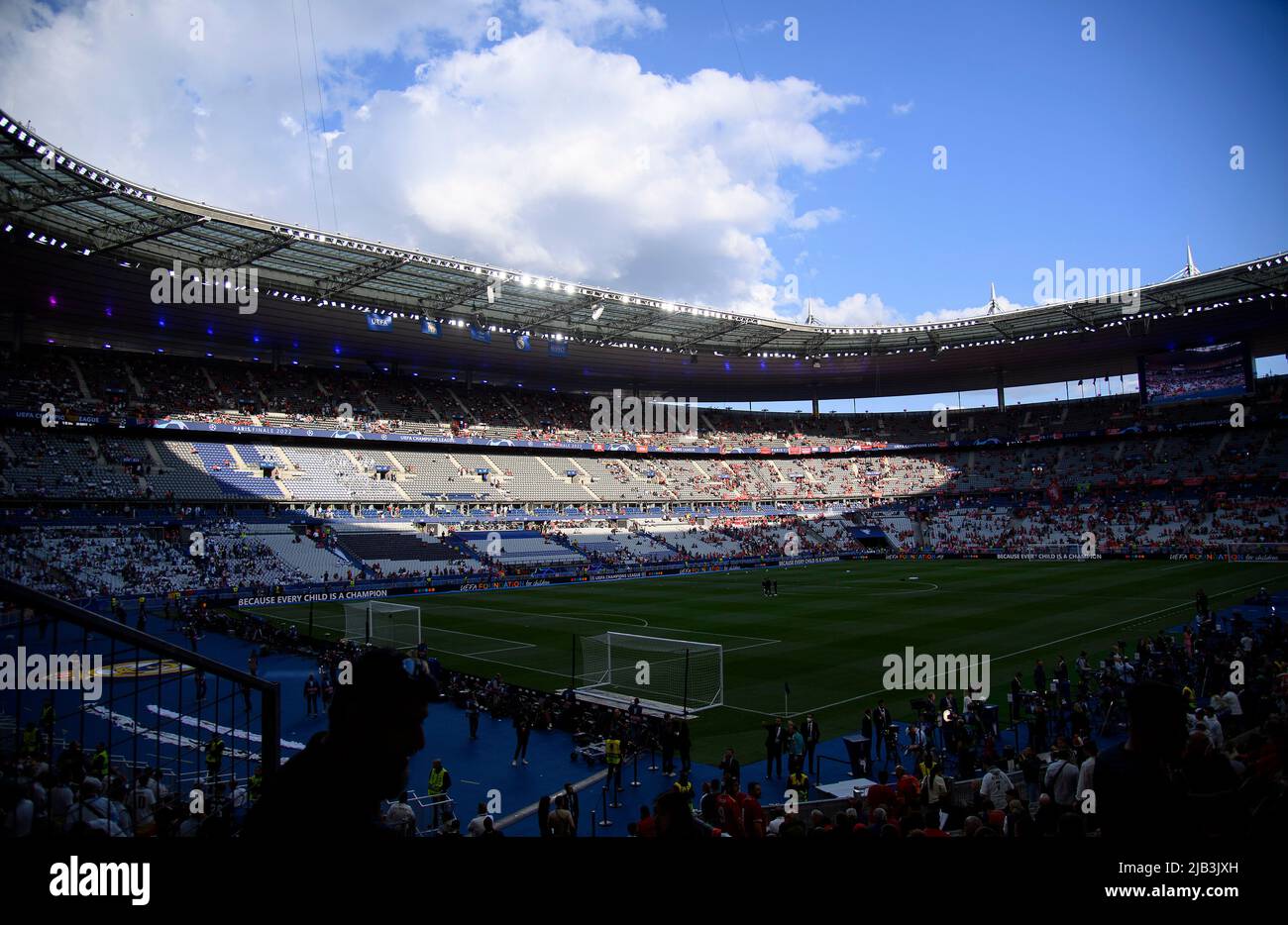 Interior view Stade de France, overview, football Champions League final 2022, Liverpool FC (LFC) - Real Madrid (Real) 0: 1, on May 28th, 2022 in Paris/France. Â Stock Photo