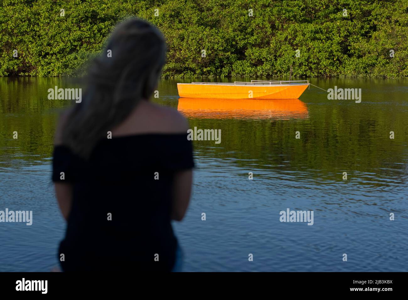 Brazil boat girl hi-res stock photography and images - Alamy