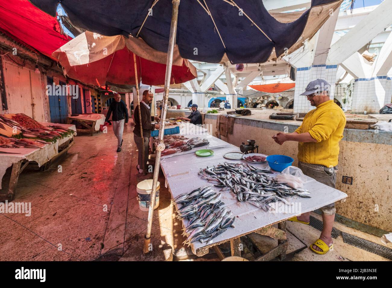 fish market in the medina, Essaouira, morocco, africa Stock Photo Alamy