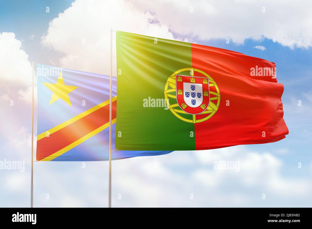 Sunny Blue Sky And Flags Of Portugal And Dr Congo Stock Photo Alamy sunny-blue-sky-and-flags-of-portugal-and-dr-congo-stock-photo-alamy