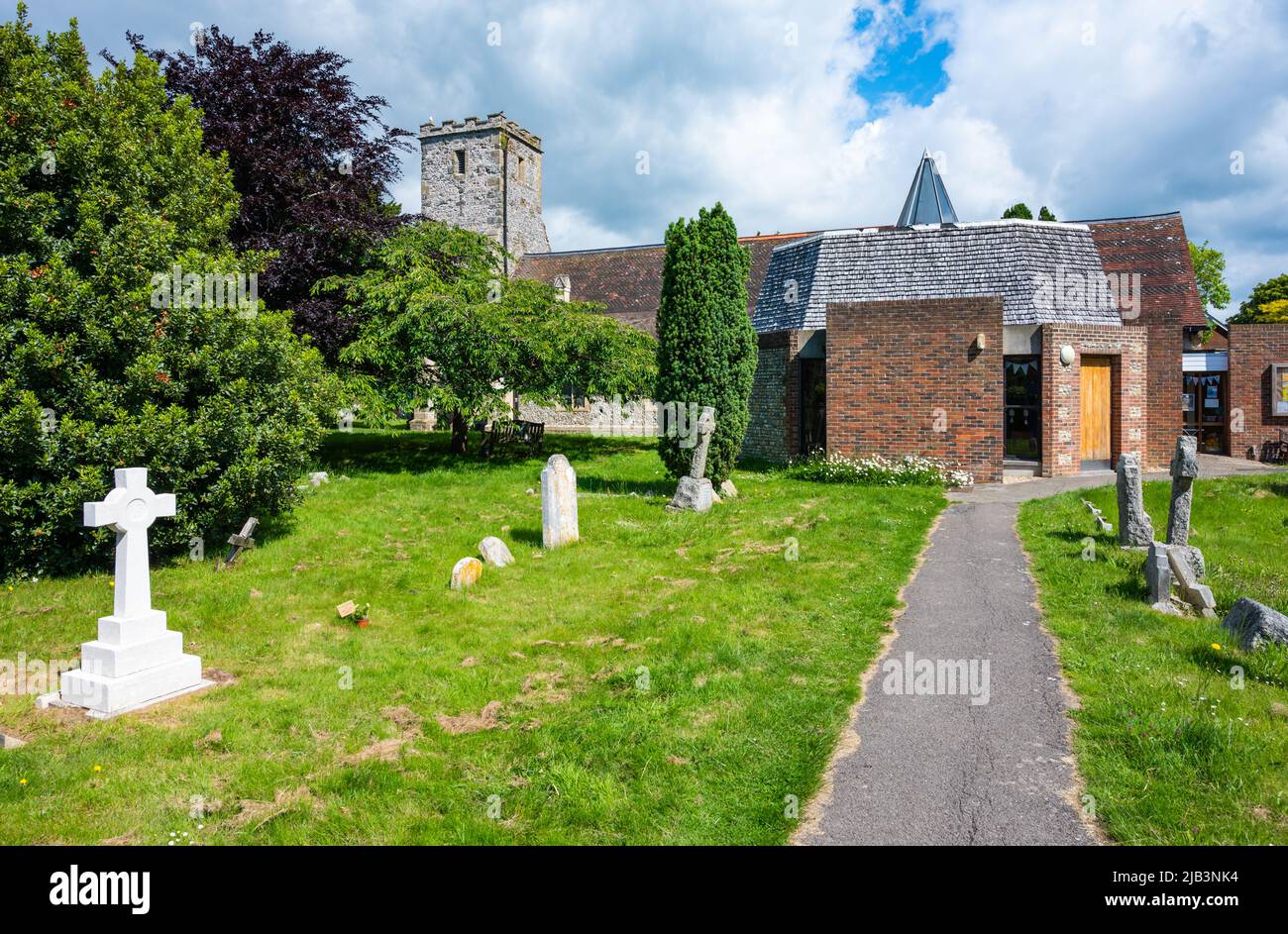 Parish church of St Mary the Virgin, a historic Grade 1 listed building from 12th or 13th century (C12 or C13) East Preston, West Sussex, England, UK. Stock Photo