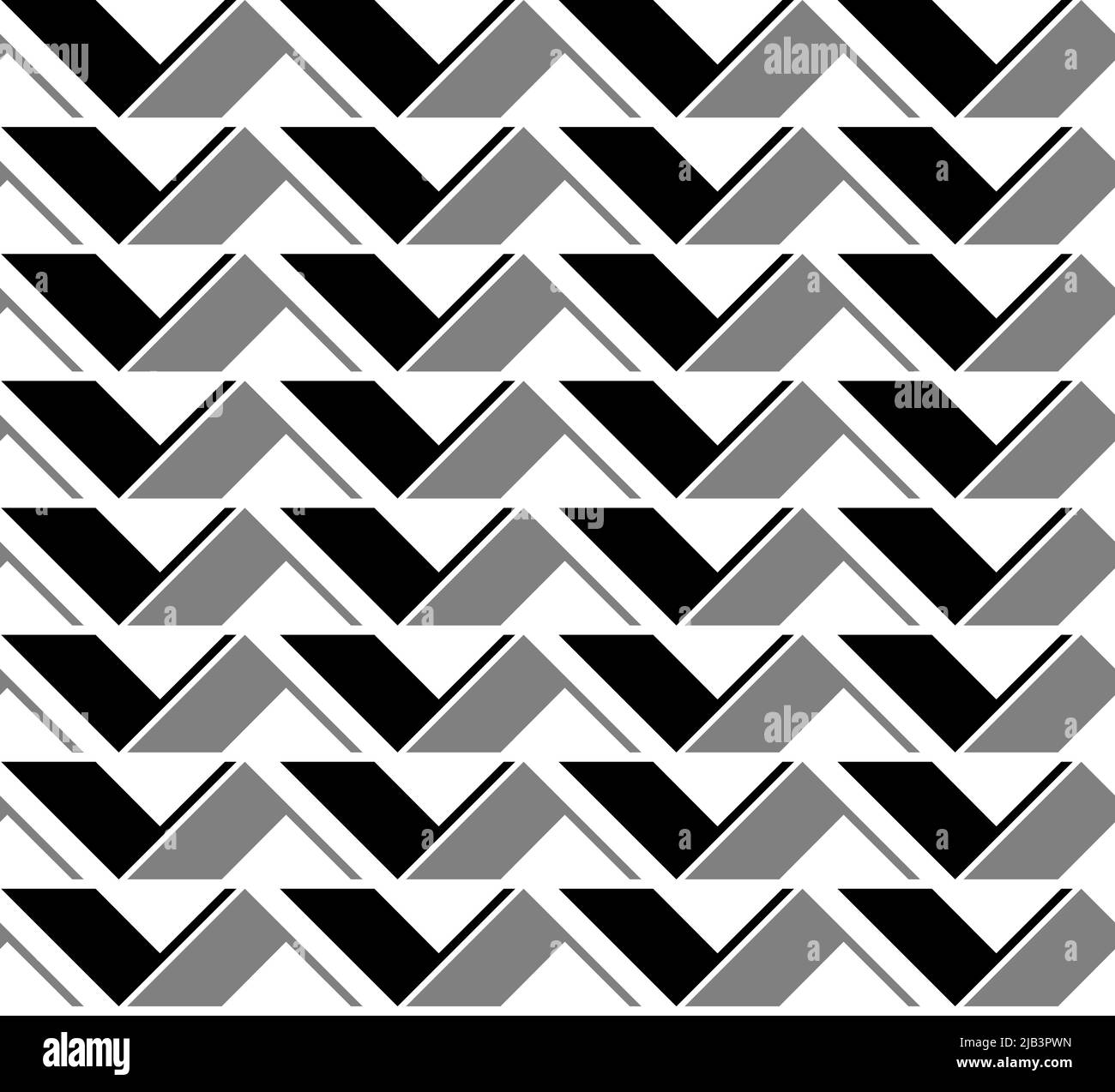 Chevron arrows in a seamless repeat pattern grid design - Vector Illustration Stock Vector