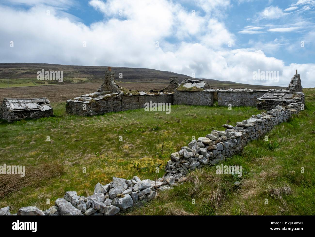 Derelict building on the Island of Rousay, Orkney Islands, Scotland ...