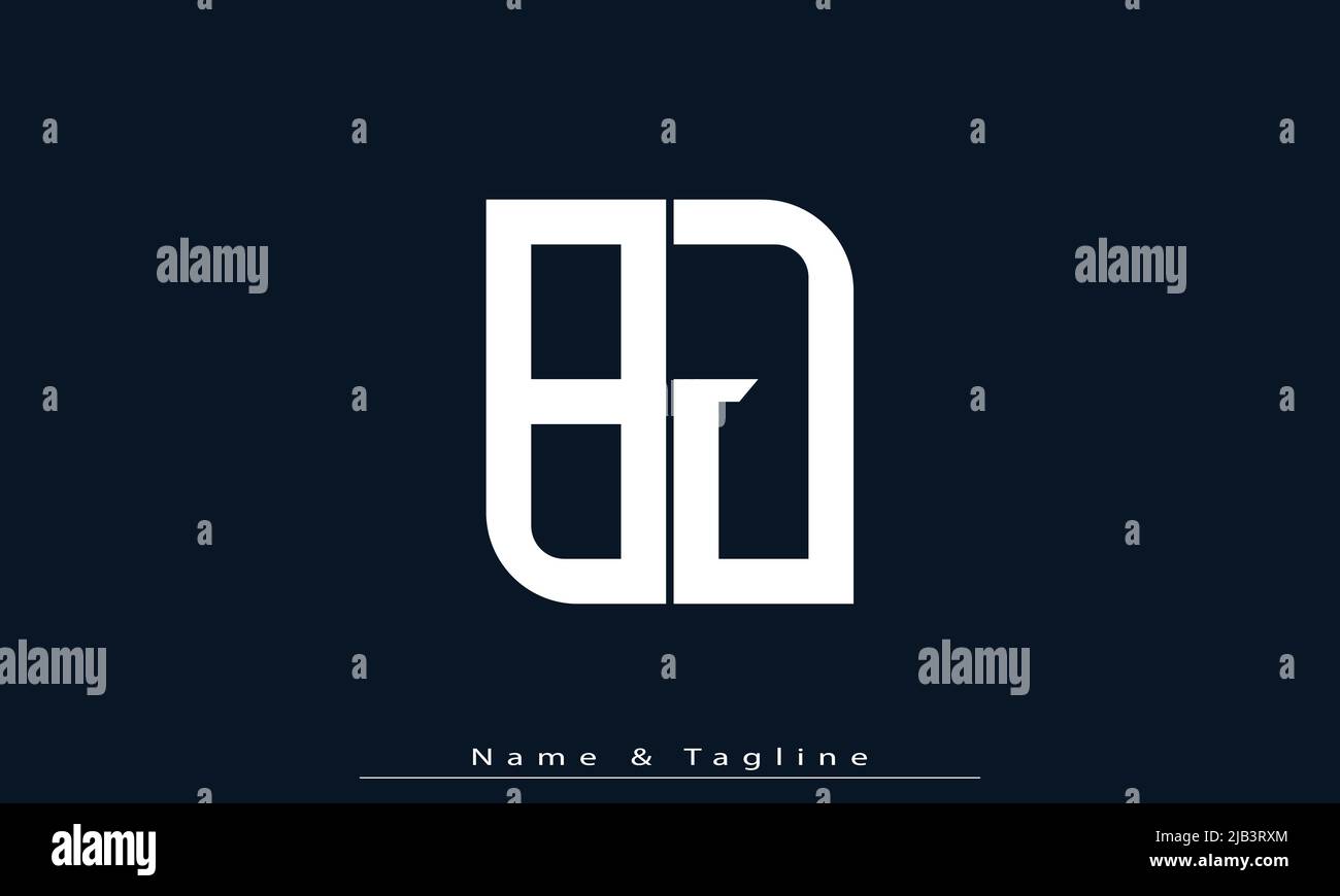 Alphabet letters Initials Monogram logo BJ, JB Stock Vector