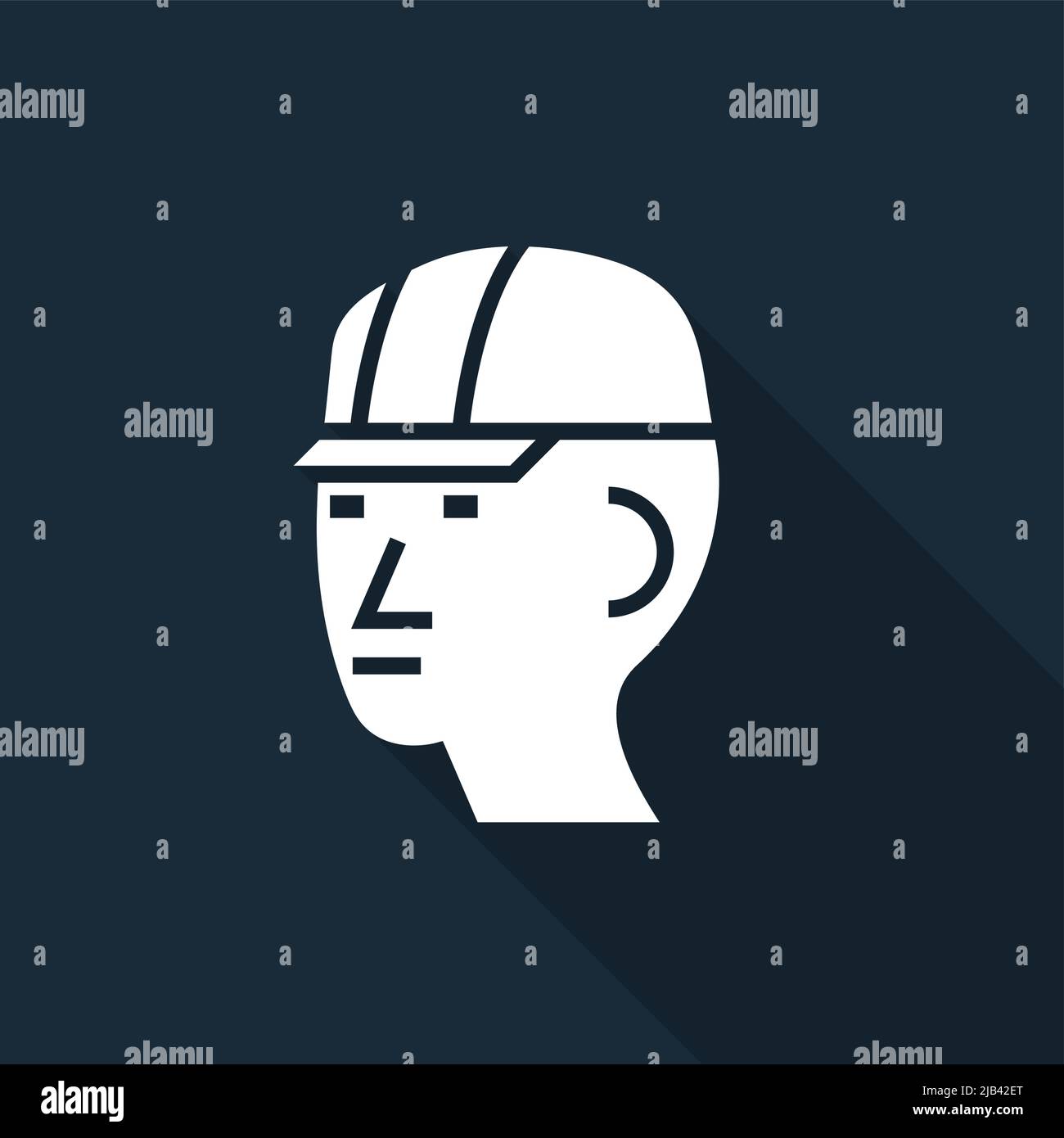 Wear Hard Hat Sign Isolate On White Background,Vector Illustration Stock Vector