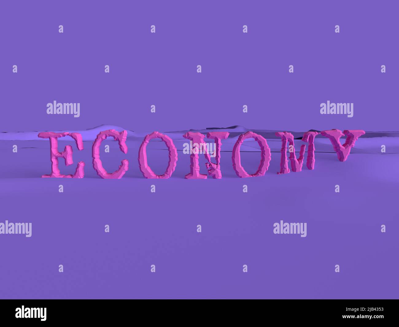 broken and deserted economy -  simple 3d illustration Stock Photo