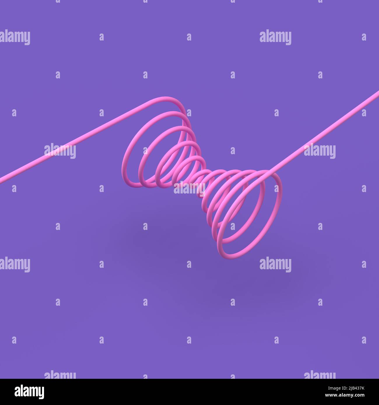 Heat Exchange Coil - 3d illustration of twisted flow Stock Photo