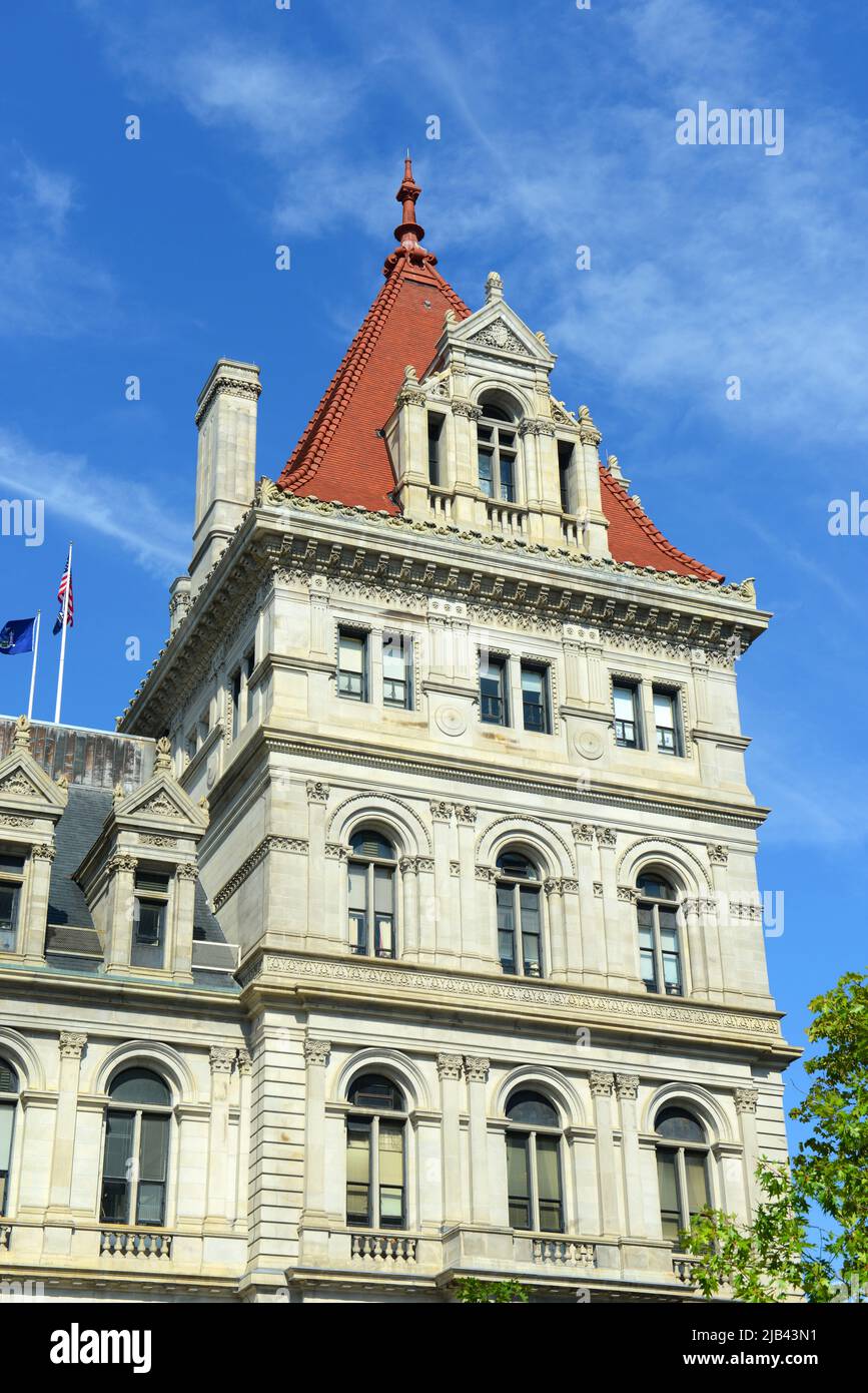 New York State Capitol building in downtown Albany, New York NY, USA. This building was built