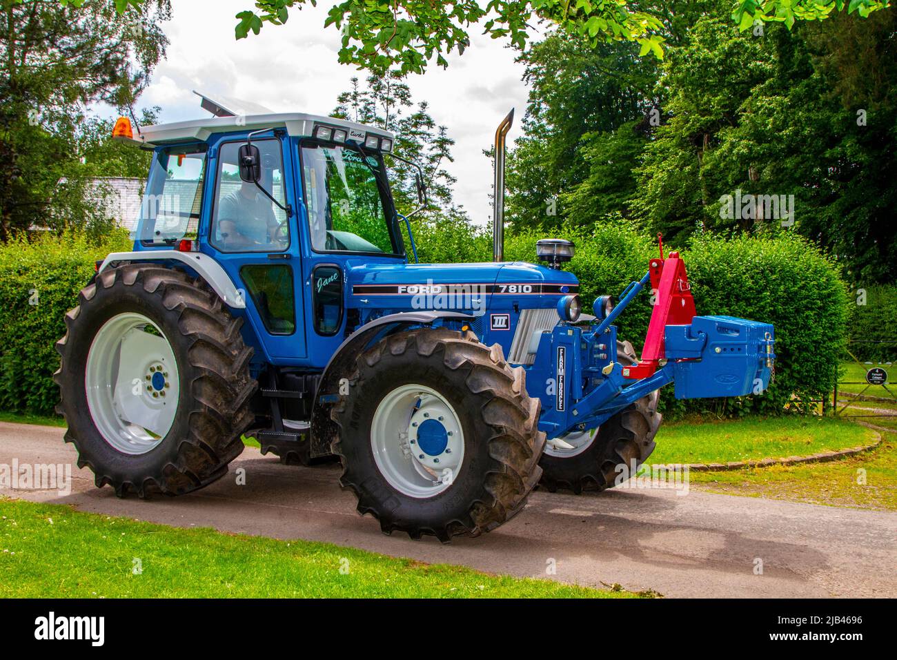 Blue FORD Tractor 7010 Stock Photo