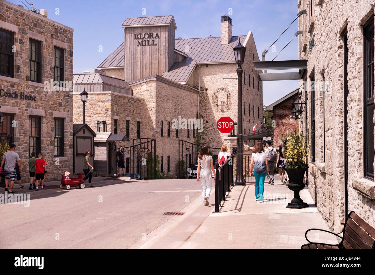 Elora, Ontario, Canada 05 15 2022 Carefully renovated historic Elora