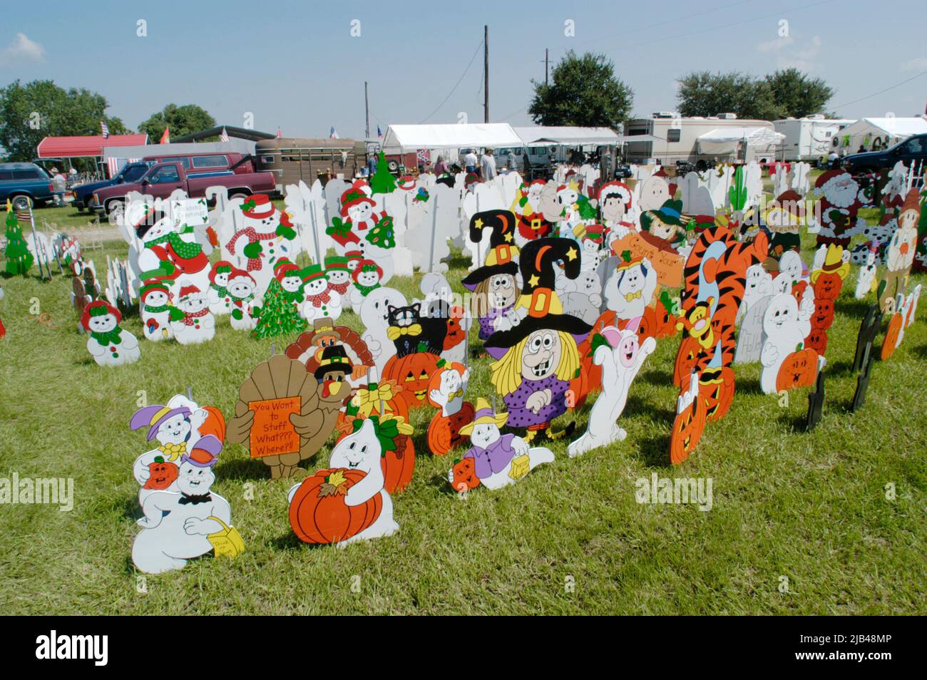 Halloween yard art for sale at Indiana swap meet Stock Photo Alamy