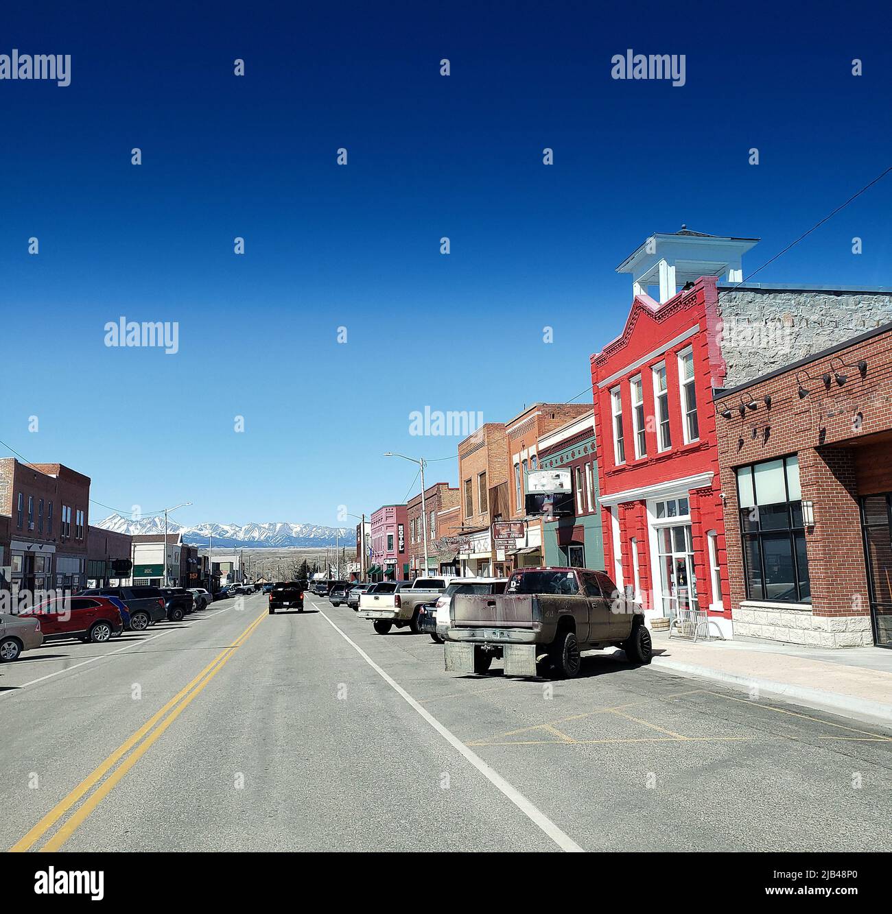 Streetscape View of Big Timber, Montana Stock Photo Alamy