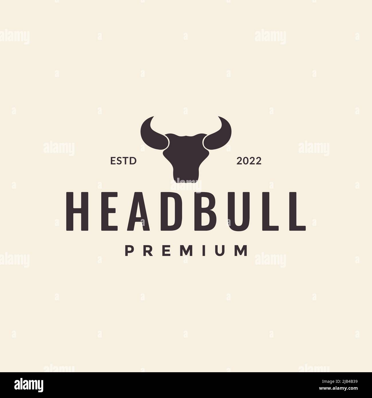 hipster head cow or bull buffalo logo design vector graphic symbol icon ...