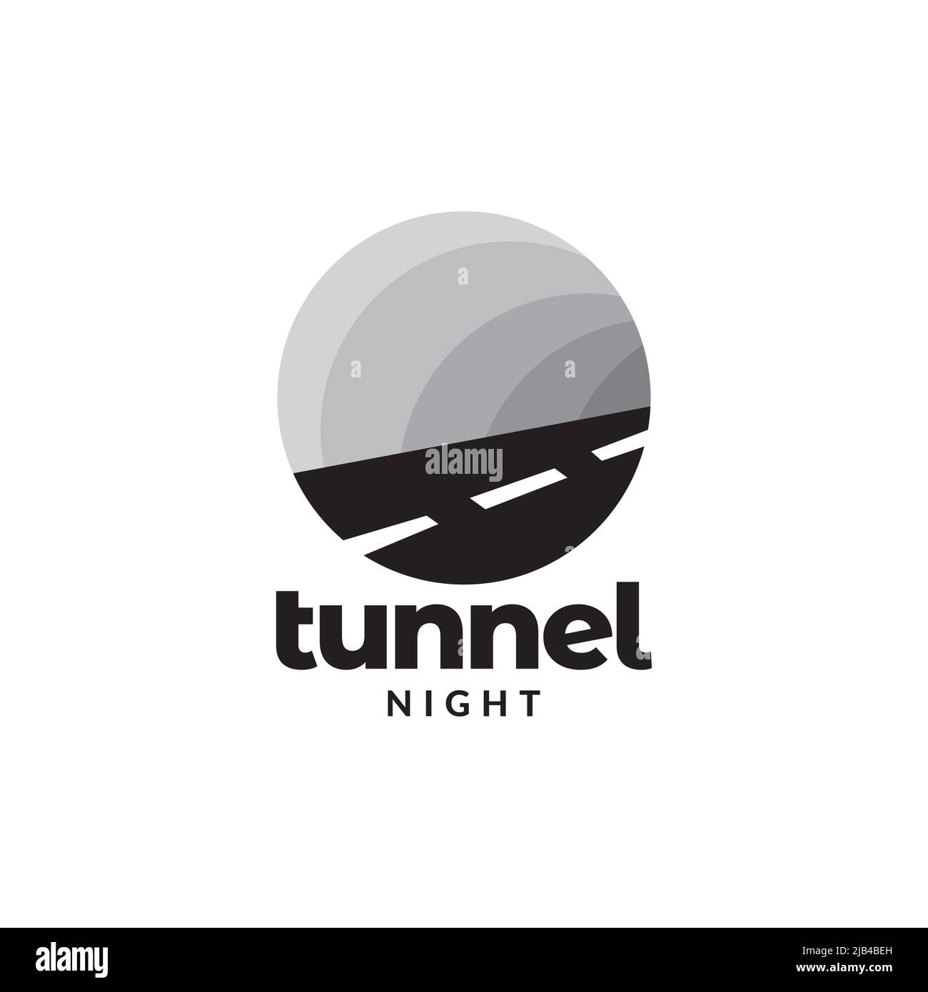 minimal tunnel road way logo design vector graphic symbol icon illustration creative idea Stock Vector