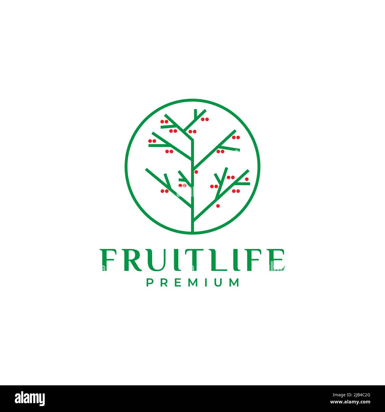 abstract trees fruit cherry logo design vector graphic symbol icon illustration creative idea Stock Vector