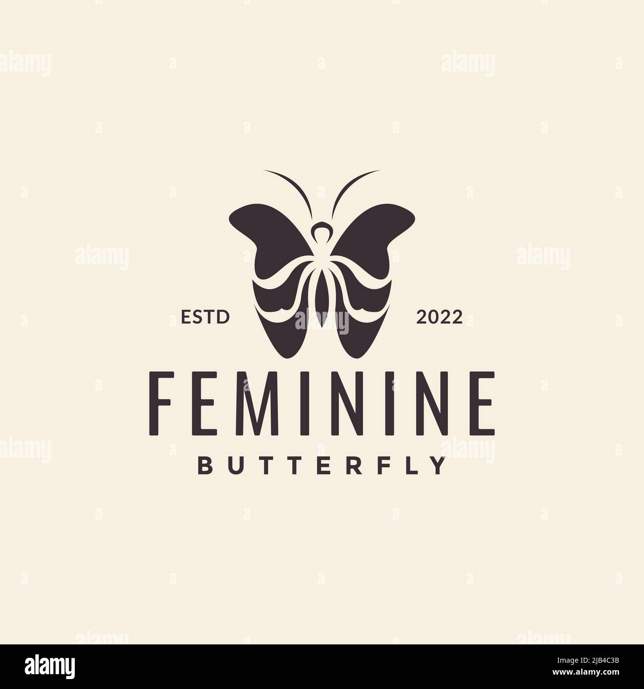 simple butterfly minimal hipster logo design vector graphic symbol icon ...