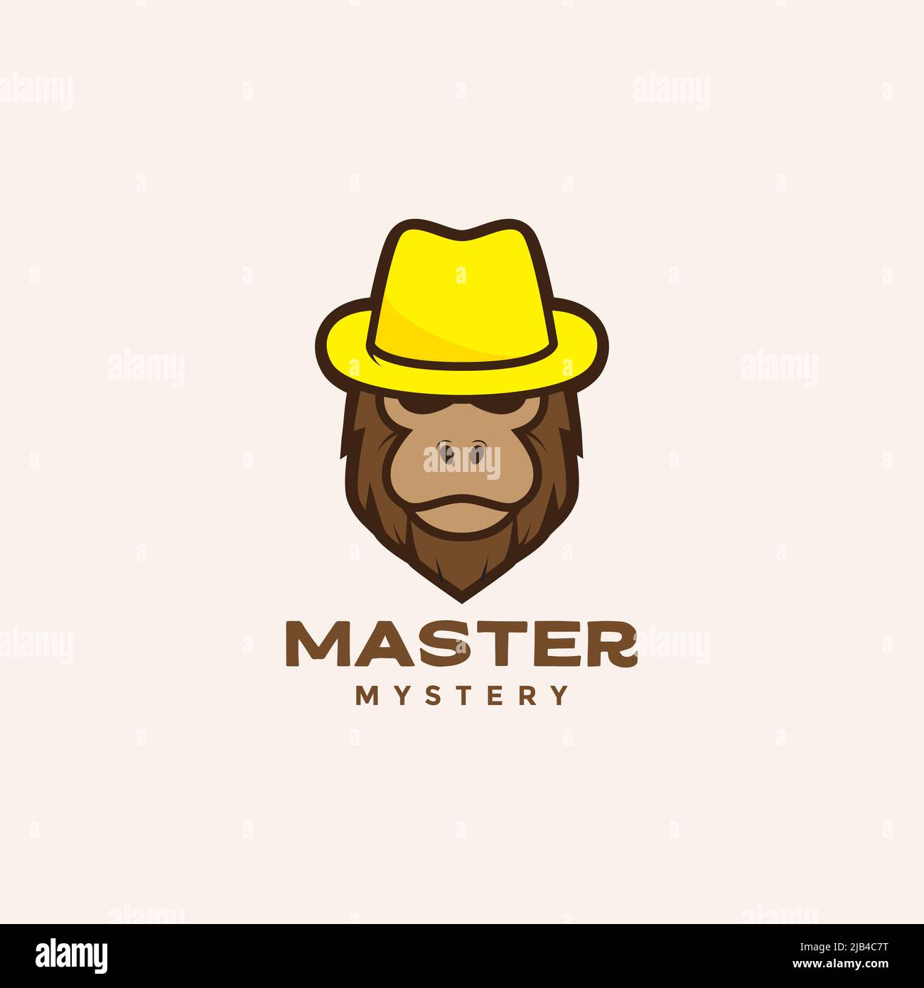 colored cool cartoon head monkey with hat logo design vector graphic ...