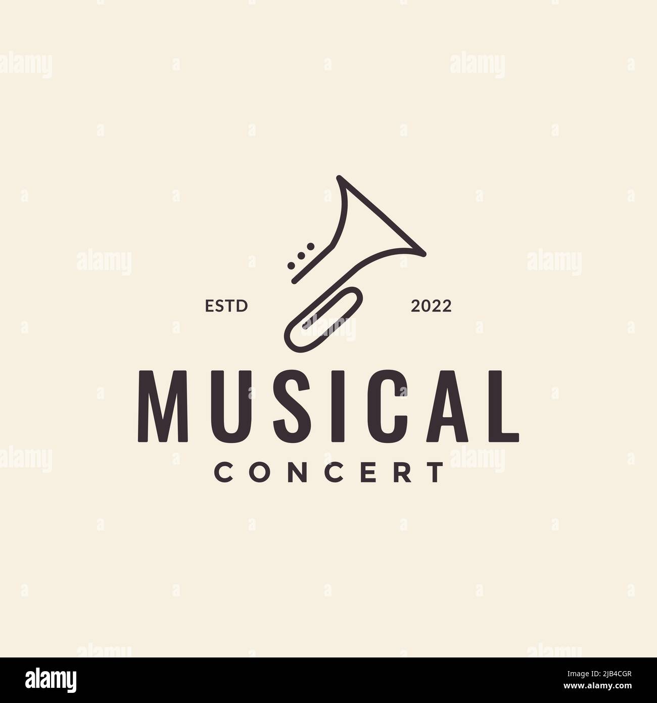 line simple minimal saxofon logo design vector graphic symbol icon ...