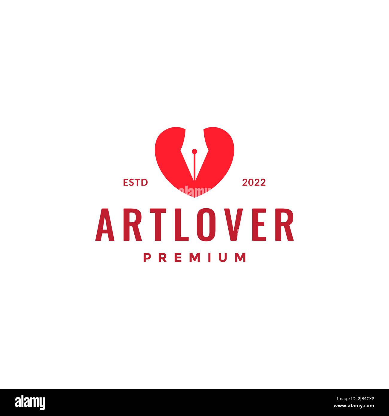 read love shape with old pencil logo design vector graphic symbol icon illustration creative idea Stock Vector
