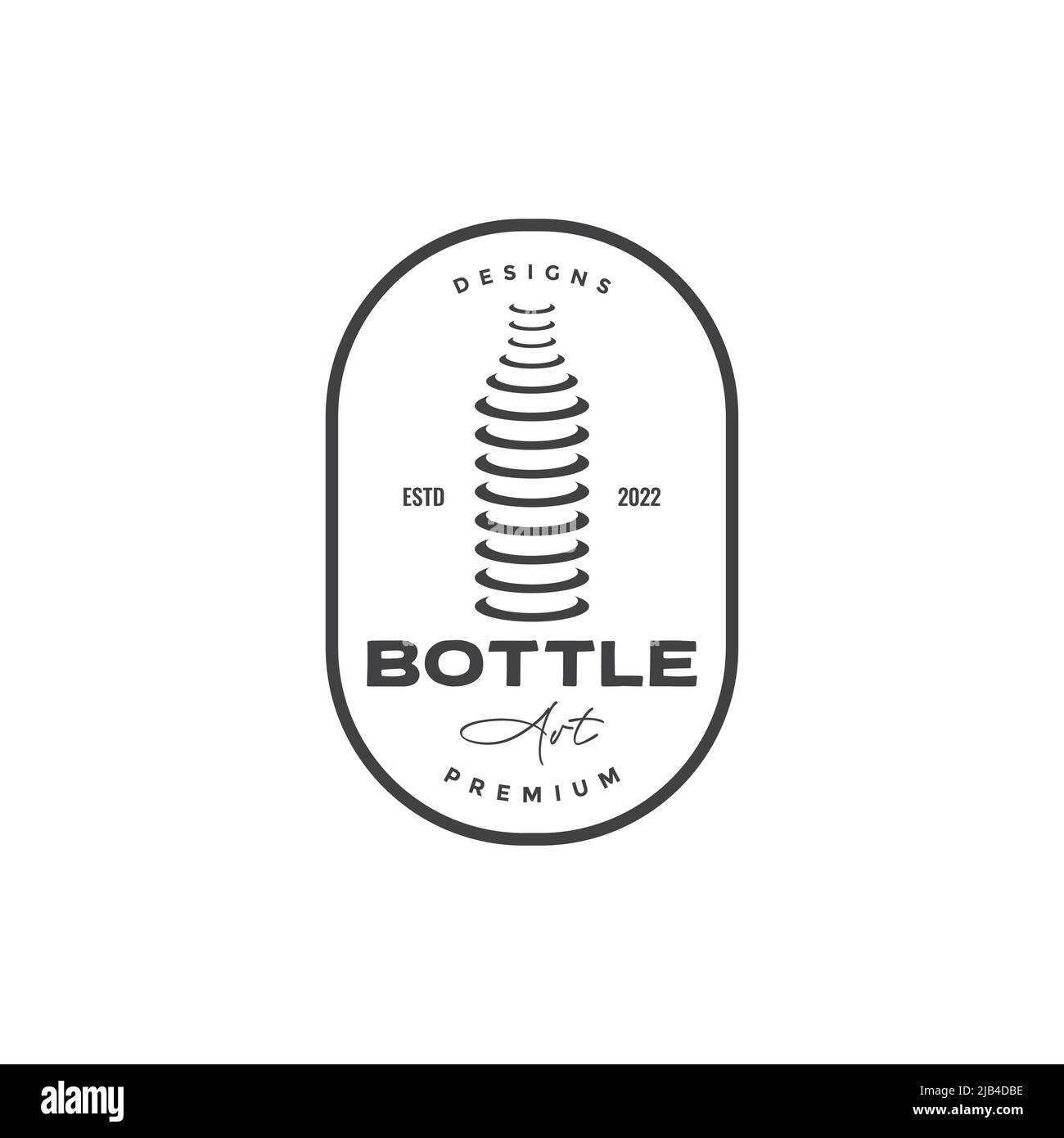 unique bottle olive oil badge logo design vector graphic symbol icon illustration creative idea Stock Vector