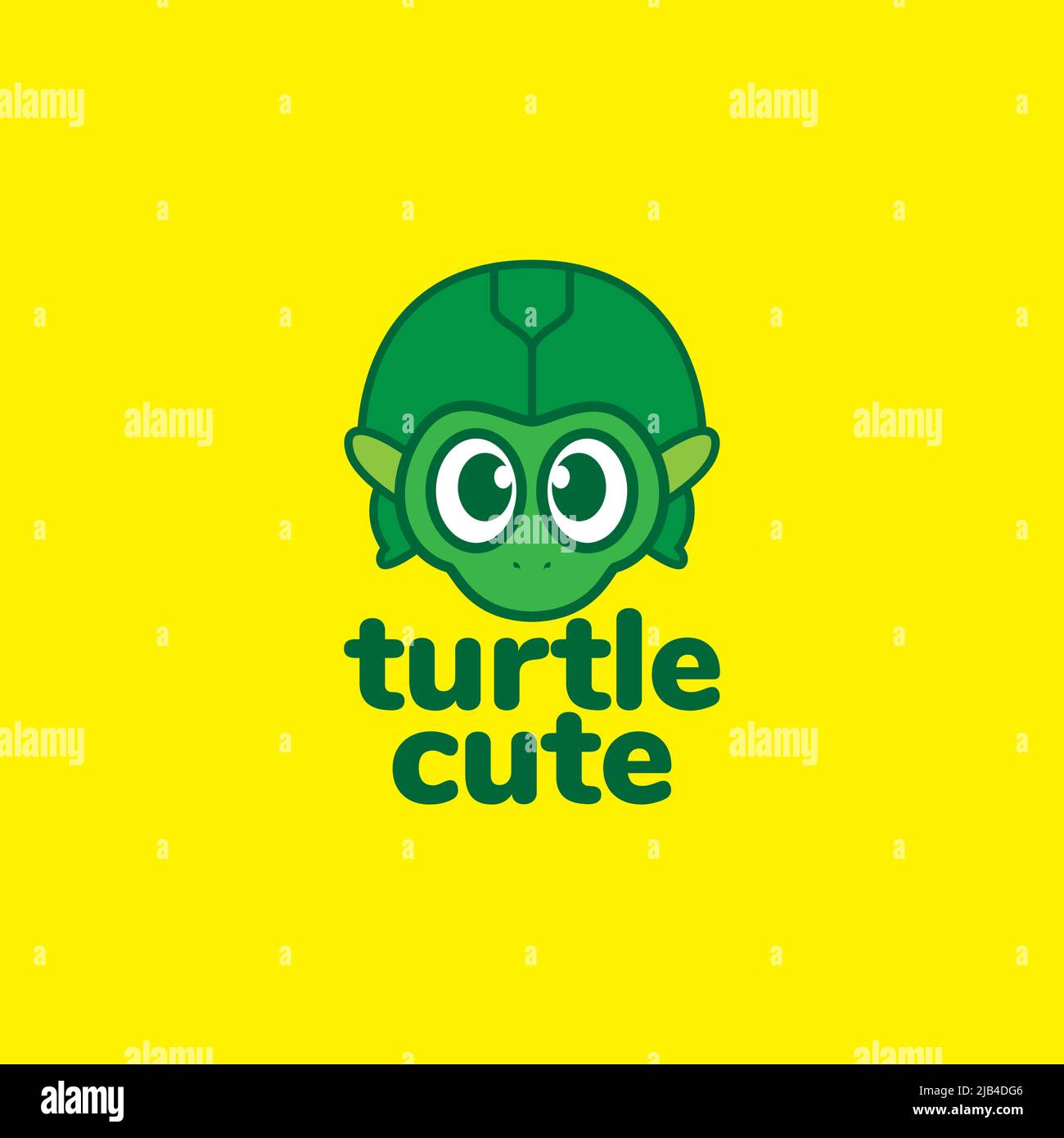 tiny green turtle cute logo design vector graphic symbol icon illustration creative idea Stock Vector