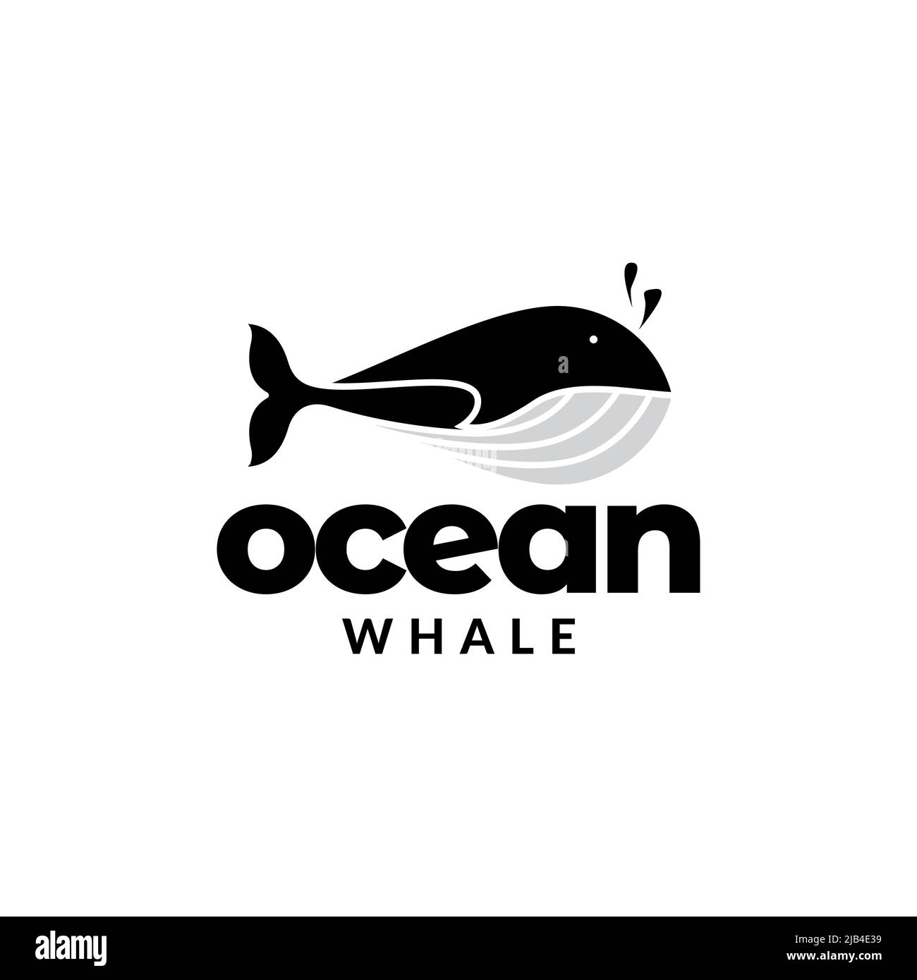 modern whale orca minimal logo design vector graphic symbol icon illustration creative idea Stock Vector