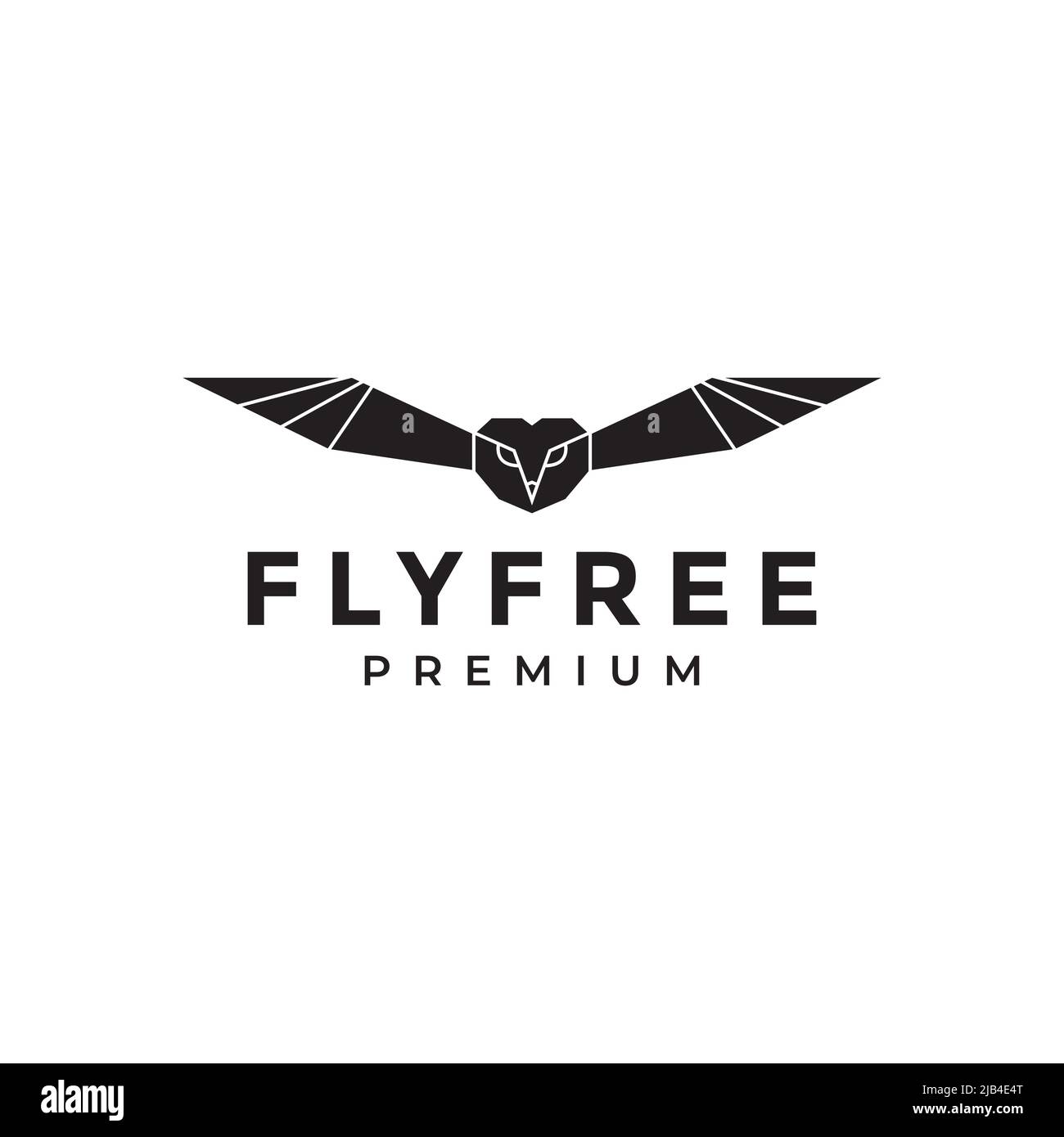 minimal polygon owl fly logo design vector graphic symbol icon illustration creative idea Stock Vector