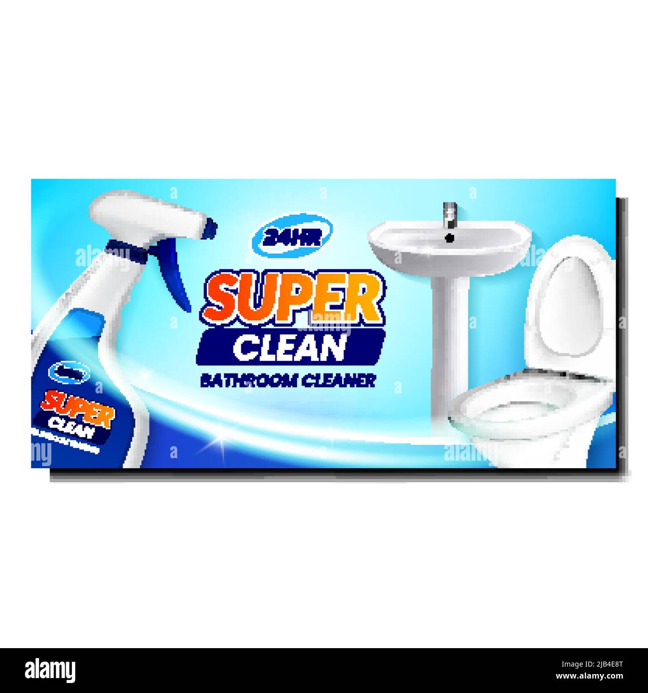 Bathroom Cleaner Creative Promo Banner Vector Stock Vector Image & Art