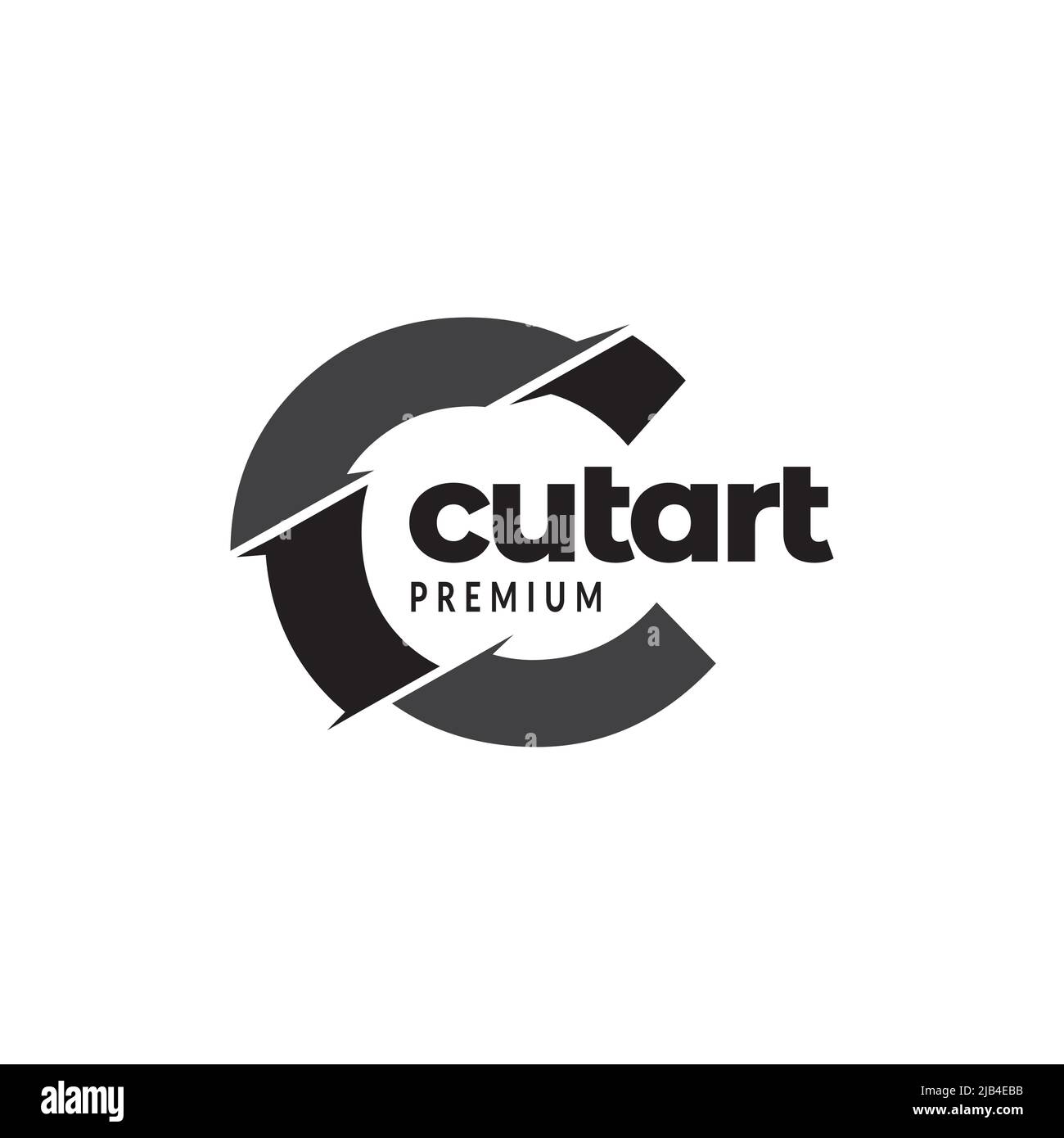 letter c for cut minimal logo design vector graphic symbol icon ...