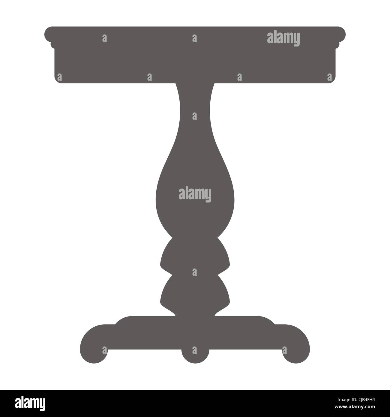 Cake stand in flat icon style. Empty tray for fruit and desserts