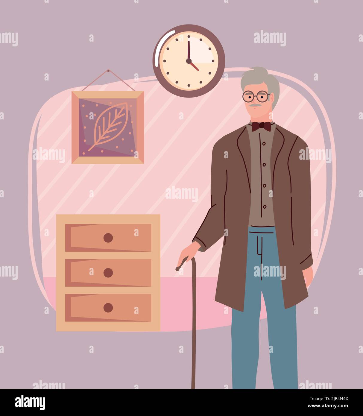 old man modeling with cane Stock Vector Image & Art - Alamy