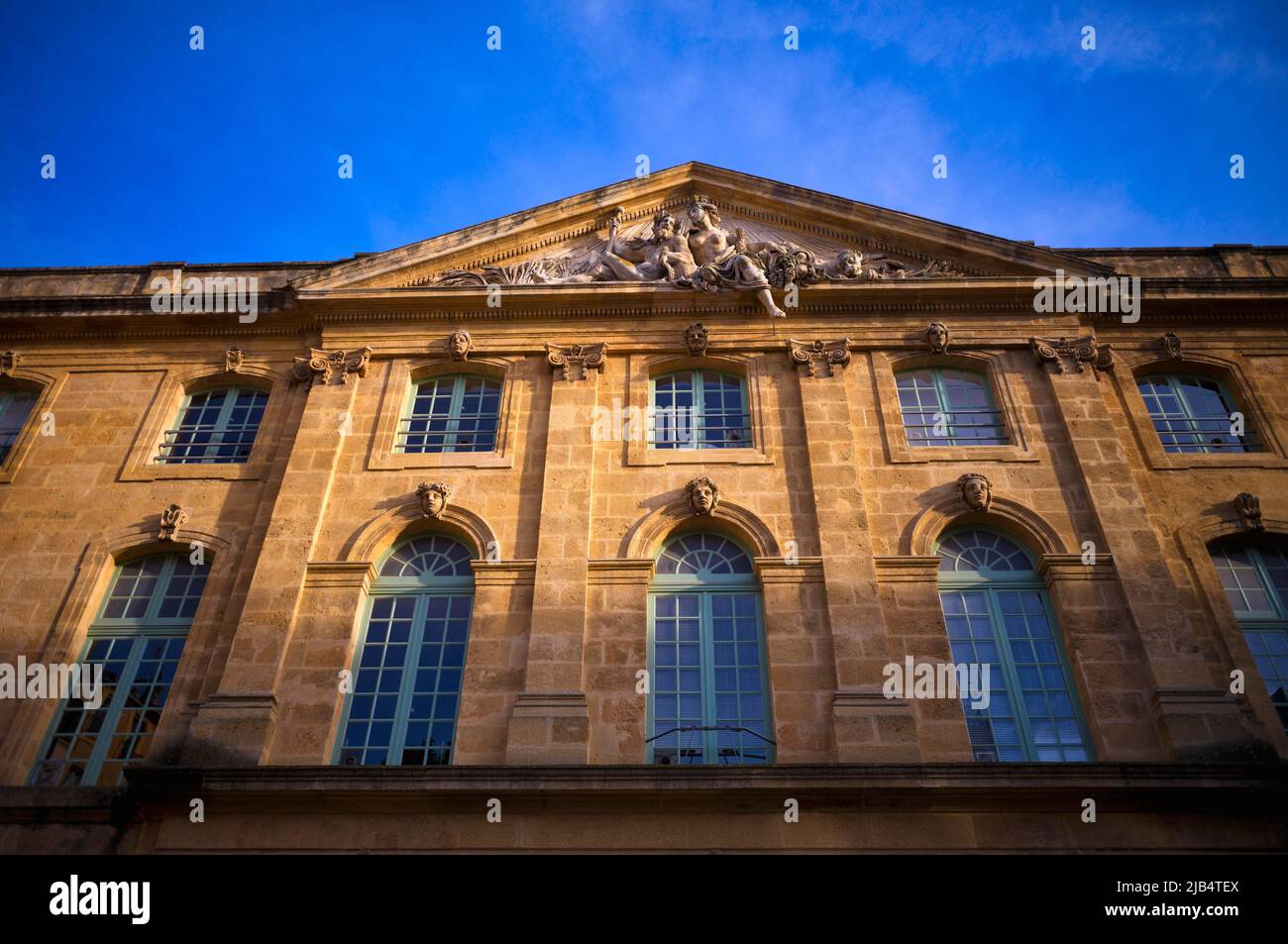Male Rhone and female Durance in the tympanum of the Ancienne Halle aux