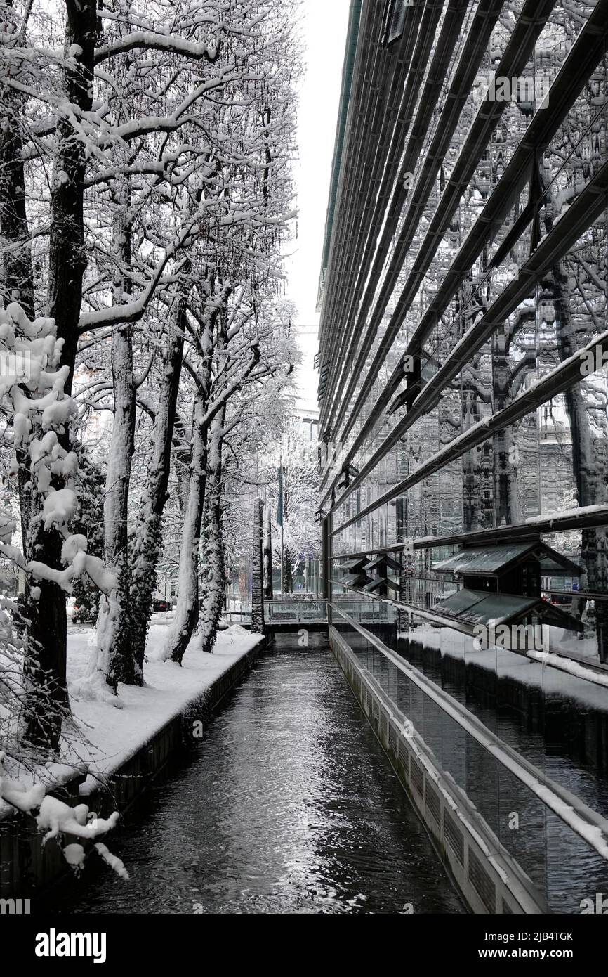 Glass facade of the Max Planck Institute for Innovation and Competition on Hofgartenstrasse
