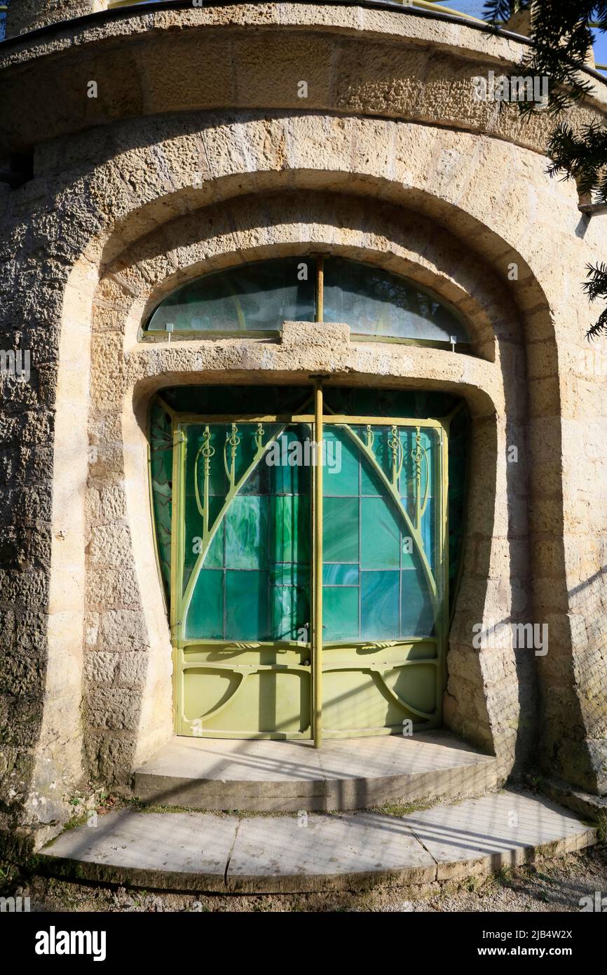 Aquarium in the garden of the Art Nouveau Museum Musee de l'Ecole de Nancy, Nancy, department of Meurthe-et-Moselle, Grand Est region, former capital Stock Photo