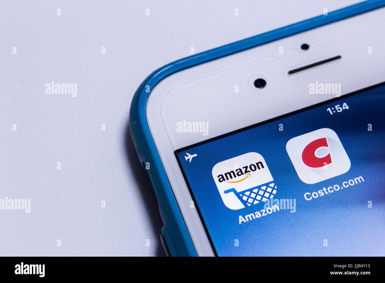 Kumamoto, Japan Dec 19 2019 Amazon & Costco on iPhone. Costco is an