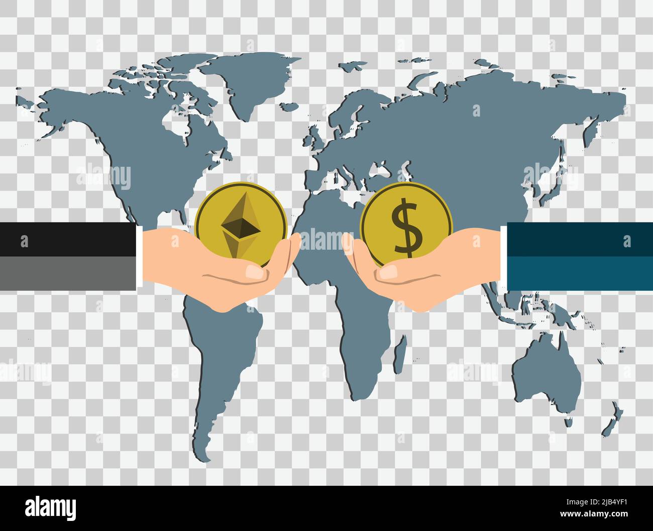Ethereum on map Stock Vector Images - Alamy