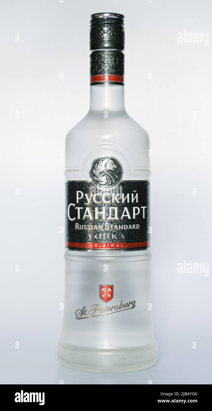 Russkij Standart, bottle of genuine Russian vodka Stock Photo - Alamy