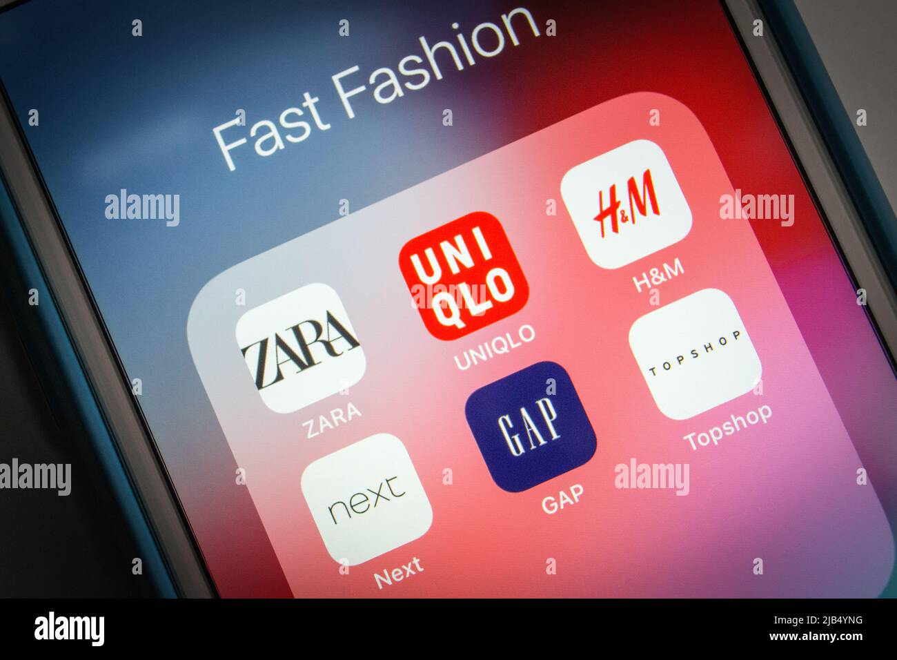 Kumamoto, Japan - Apr 29 2020: ZARA, UNIQLO, H&M, Next, GAP & TOPSHOP on  iOS. fast fashion retailers concept Stock Photo - Alamy