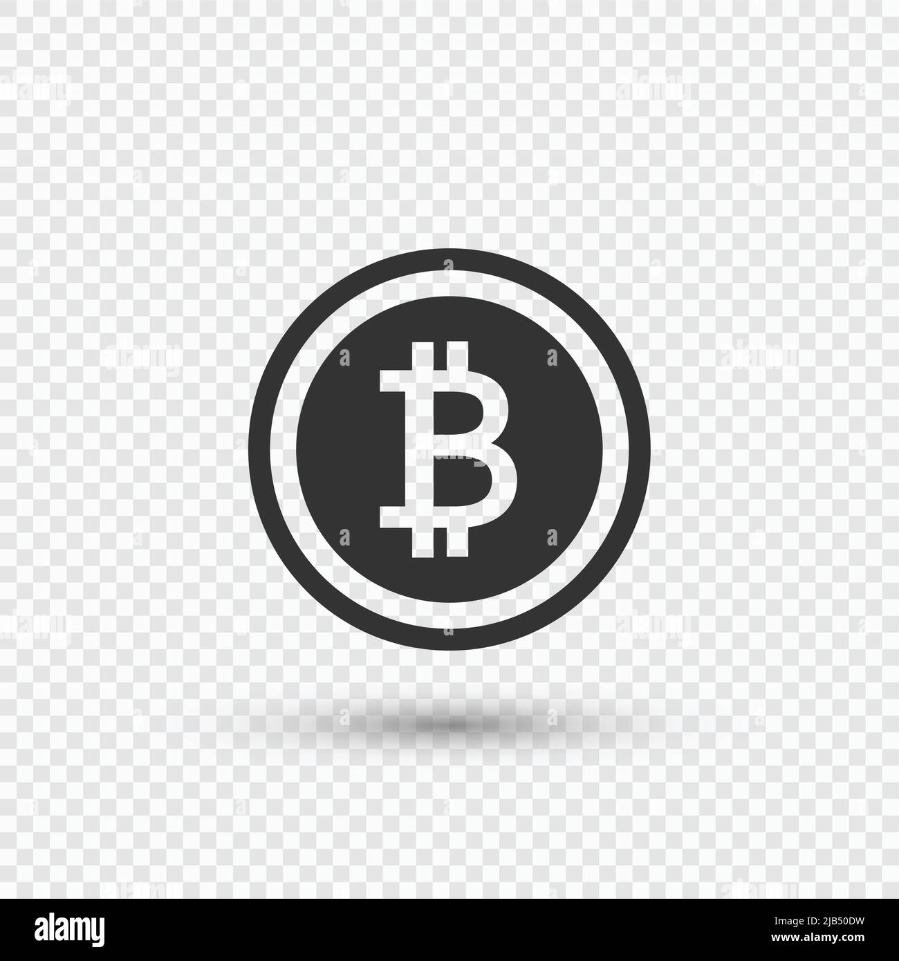 Bitcoin icon.logo finance on transparent background,Vector llustration ...