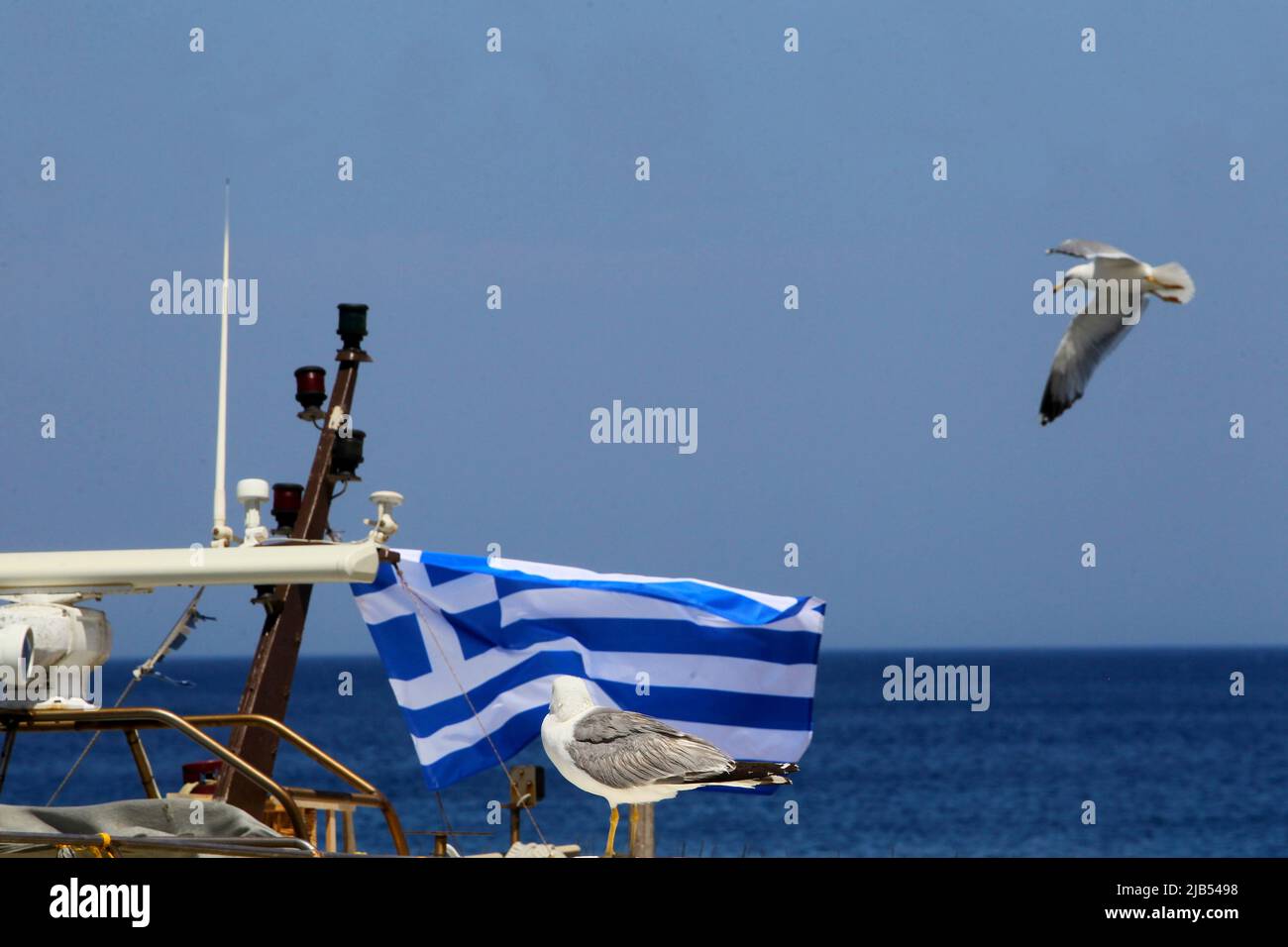 Greece's pioneering smart mobility project on the island of Astypalea has moved into high gear, with the first Volkswagen electric vehicles undergoing Stock Photo