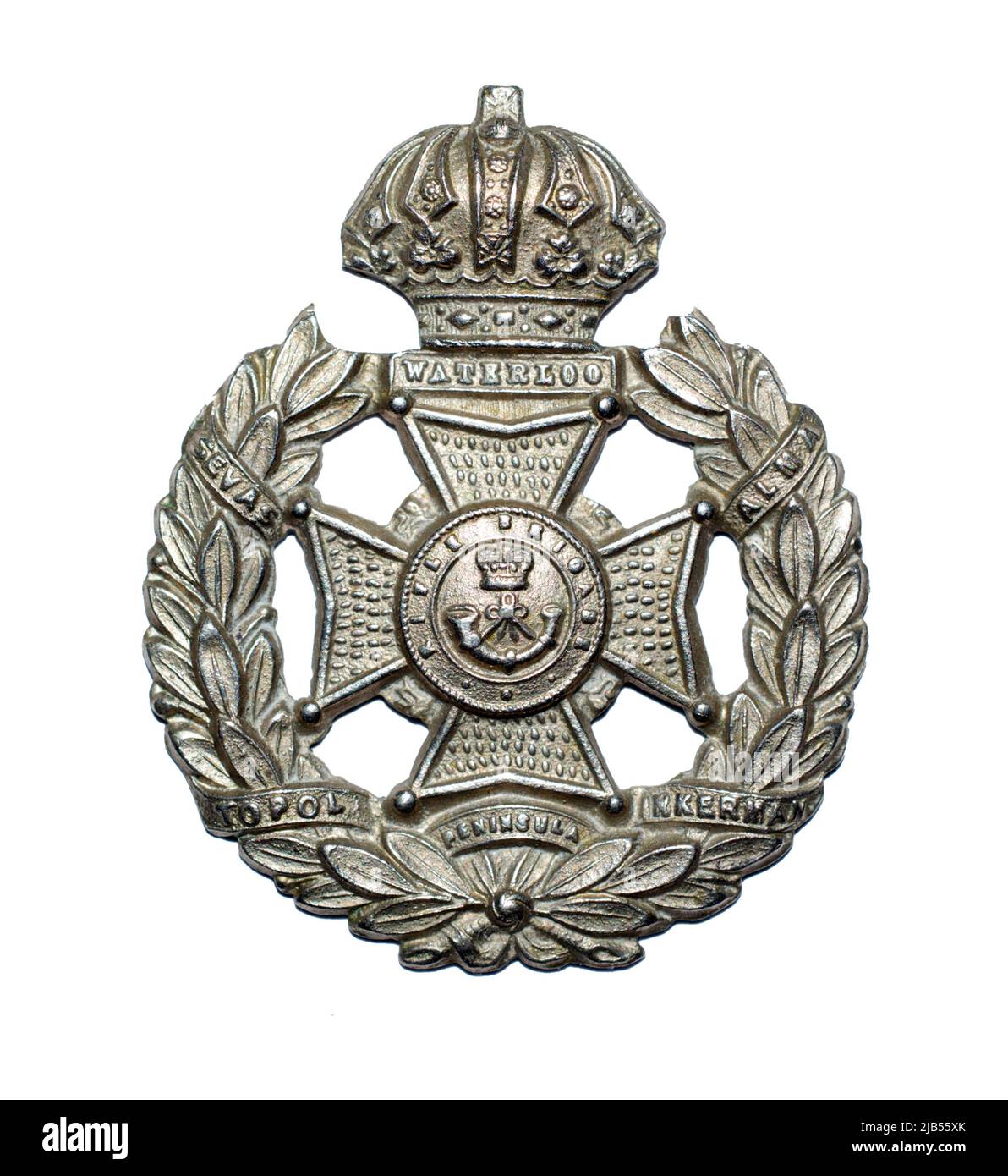 A cap badge of the Rifle Brigade c. 1903-1910 and was still ...