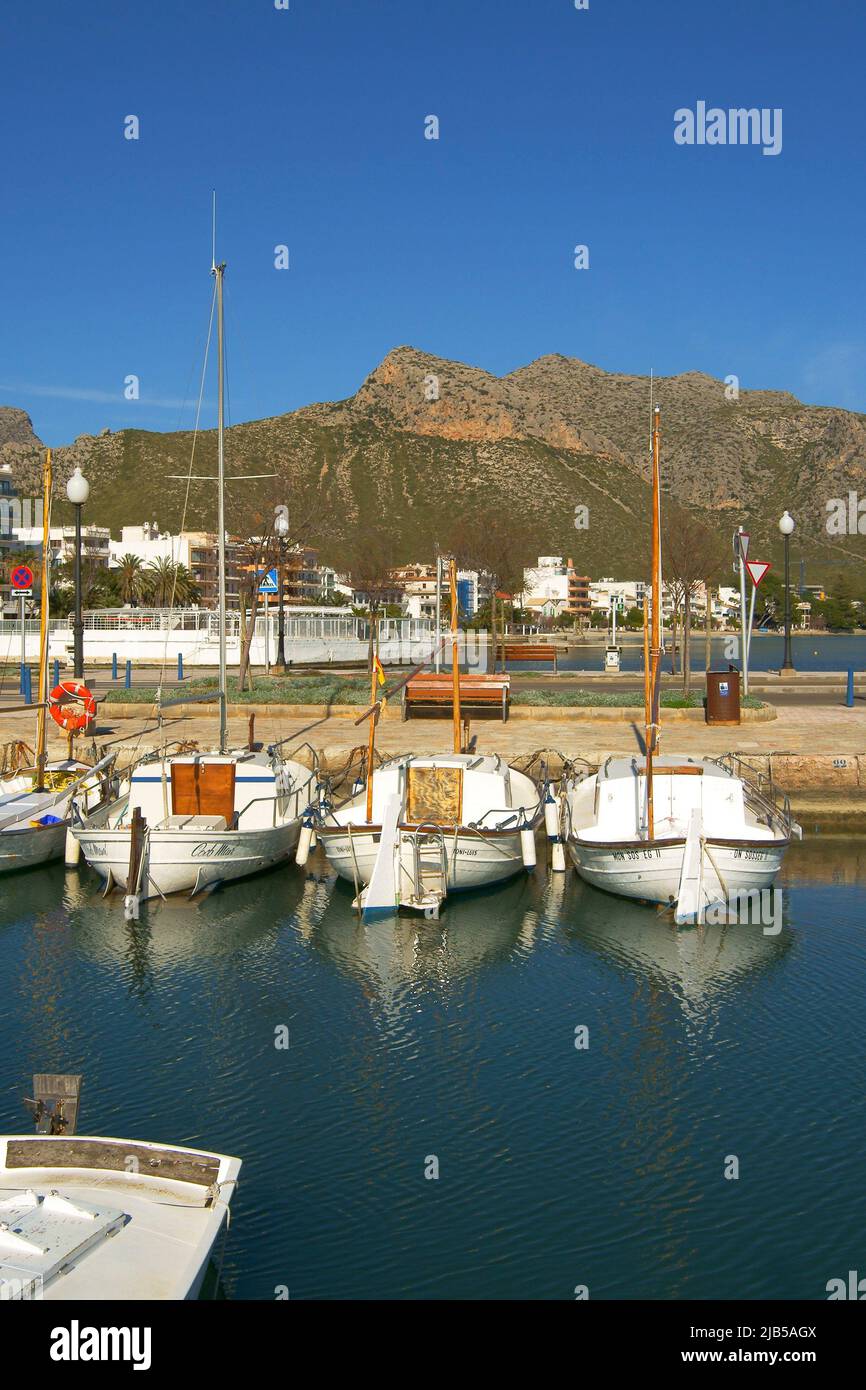Port de Pollença. Nord. Mallorca. Baleares. España. Stock Photo