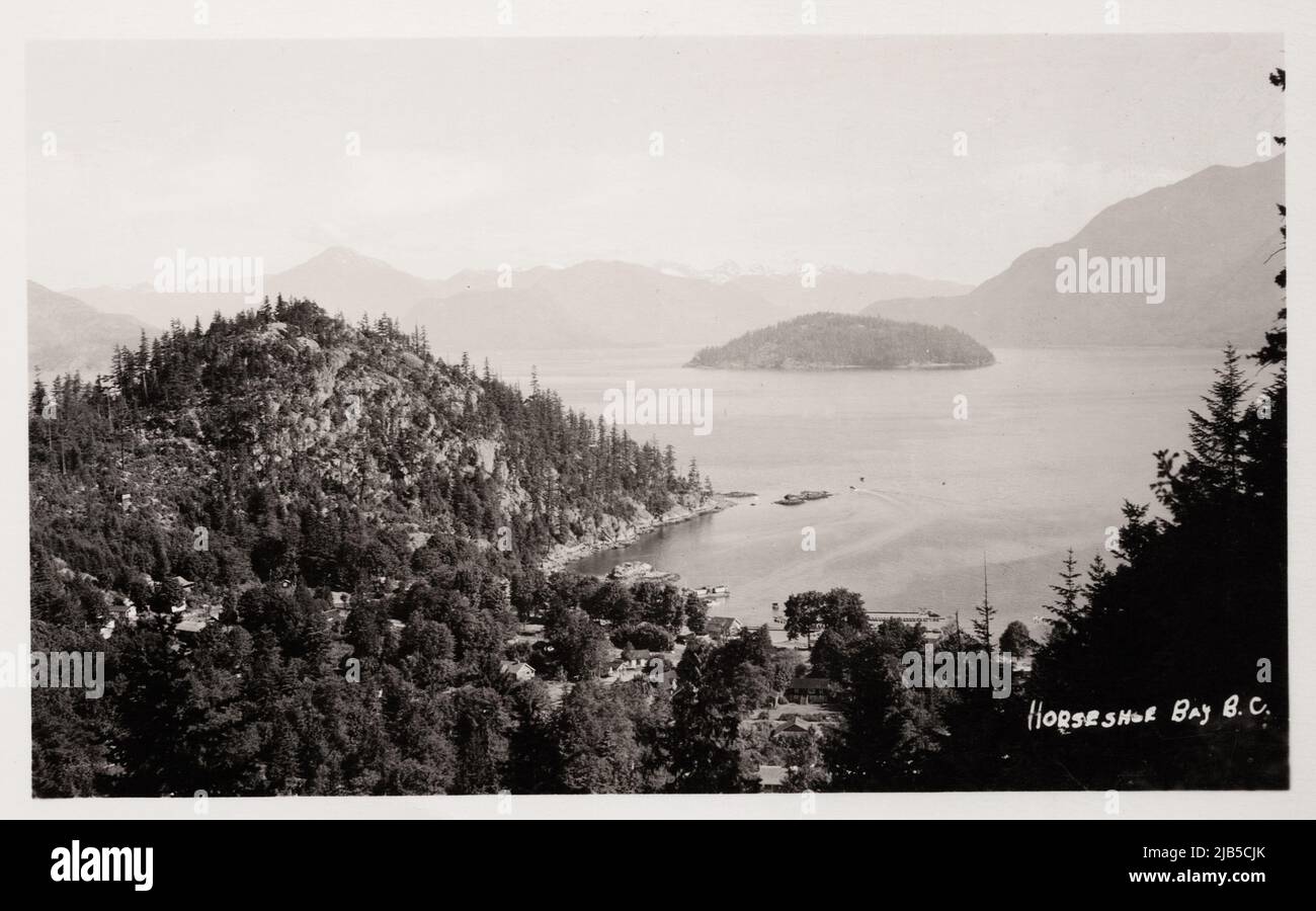 Horseshoe Bay, West Vancouver, British Columbia Canada, approx mid 1940s postcard. unknown photographer Stock Photo
