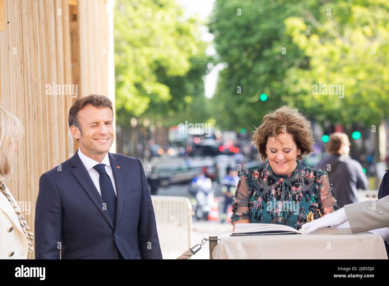 British Ambassador to France Menna Rawlings and French President