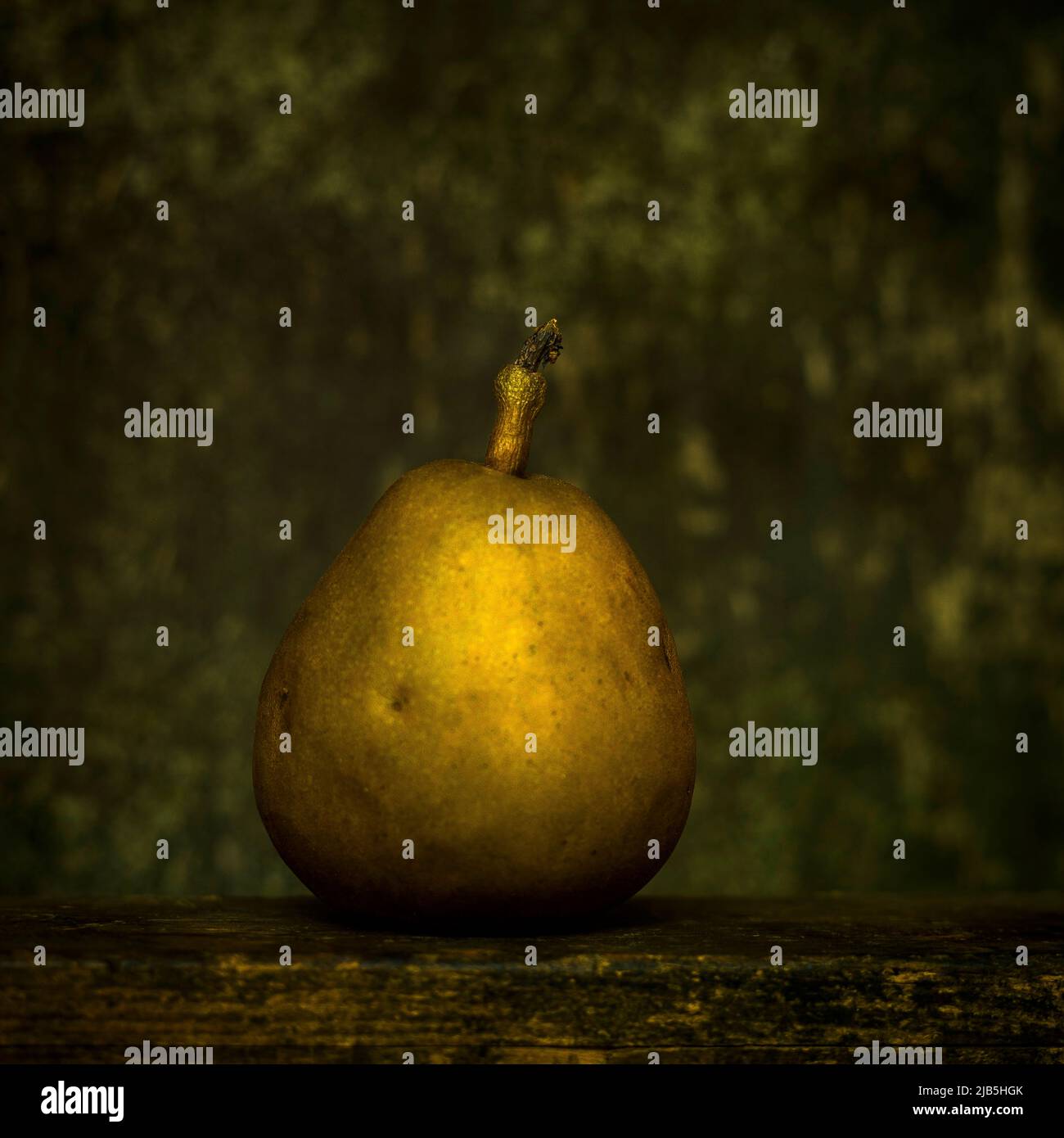 Pear on a brown background, Stock Photo