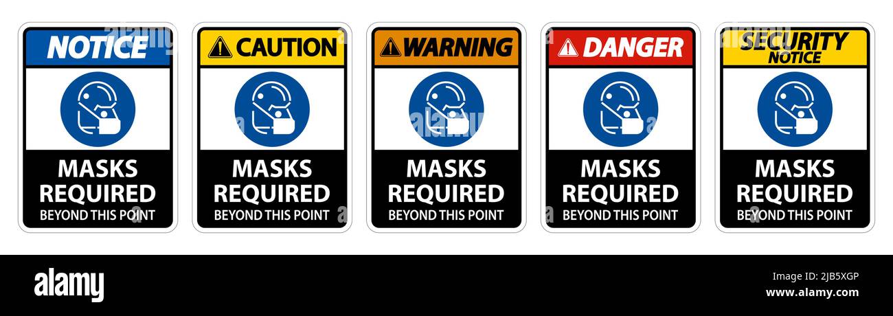 Symbol Masks Required Beyond This Point Sign Stock Vector Image & Art ...